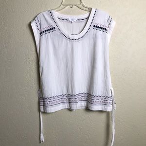 Loft Lounge Boho Pullover Top Embroidered Size S